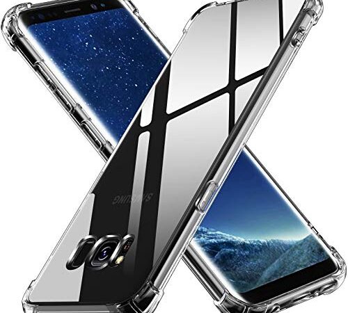 iVoler Cover per Samsung Galaxy S8, Custodia Trasparente per Assorbimento Degli Urti con Paraurti in TPU Morbido, Sottile Morbida in Silicone TPU Protettiva Case