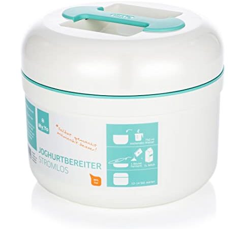 My.Yo - Yogurtiera senza corrente | Colore menta | Incl. 2 bustine di fermenti biologici