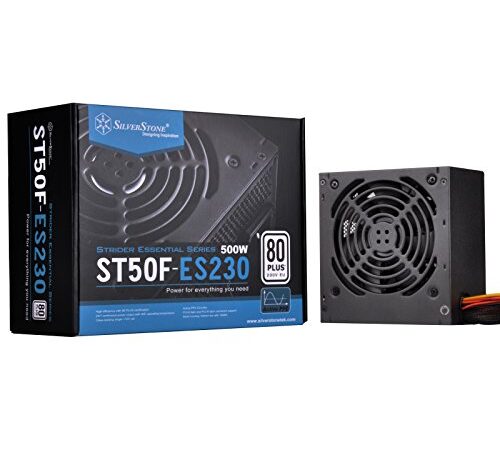 SilverStone SST-ST50F-ES230 v 2.0 - Alimentatore per PC Serie Strider Essential, 500W 80 Plus 230V EU ATX , 120mm