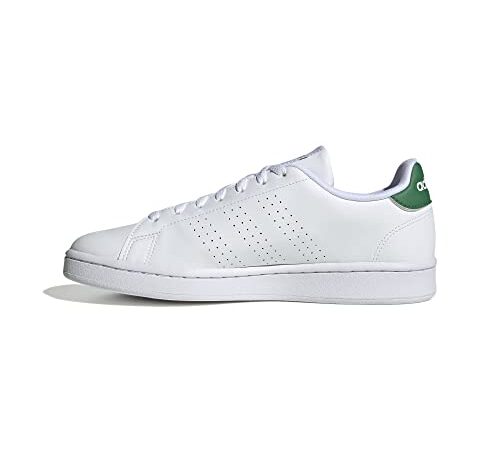 adidas Advantage GZ5300, Scarpe da Tennis Uomo, Bianco/Bianco/Verde, 42 EU