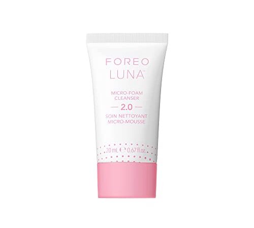 FOREO LUNA Micro-Foam Cleanser 2.0 - Detergente Viso - Struccante Viso e Occhi - Pori Minimizzati - Pulizia Viso - Tutti i Tipi di Pelle - Vegano - Vitamina E - Skincare Viso - 20 ml
