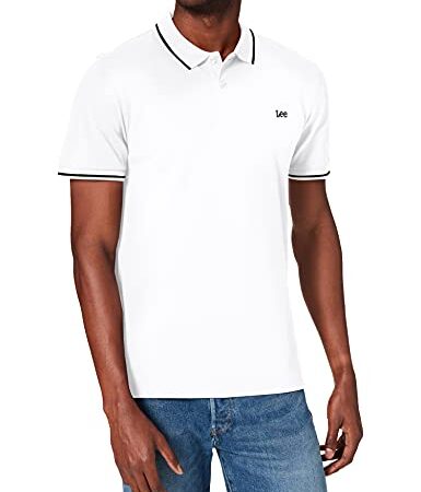 Lee Pique Polo, T-Shirt Uomo, Avorio (Bright White Lj), M