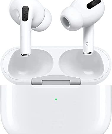 Apple MFi Certified AirPods Pro Auricolari senza fili, IPX6 Impermeabile Bluetooth Noise Headphone, Cuffie Wireless con Touch Control, Microfono integrato e Custodia di ricarica per iPhone/Android