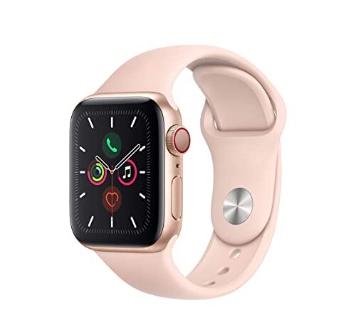 Apple Watch Series 5 40mm (GPS + Cellular) - Cassa In Alluminio Color Oro Con Cinturino Sport Rosa Sabbia (Ricondizionato)
