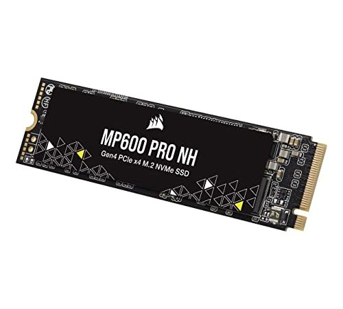 Corsair MP600 PRO NH 8 TB SSD M.2 NVMe PCIe Gen4 x4 – TLC NAND ad Alta Densità – M.2 2280 – Compatibilità con DirectStorage – Fino a 7.000 MB/sec – Senza Dissipatore di Calore - Nero