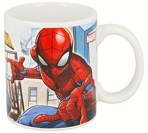 ILS I LOVE SHOPPING Tazza in ceramica per Bambini in confezione regalo (Spiderman)
