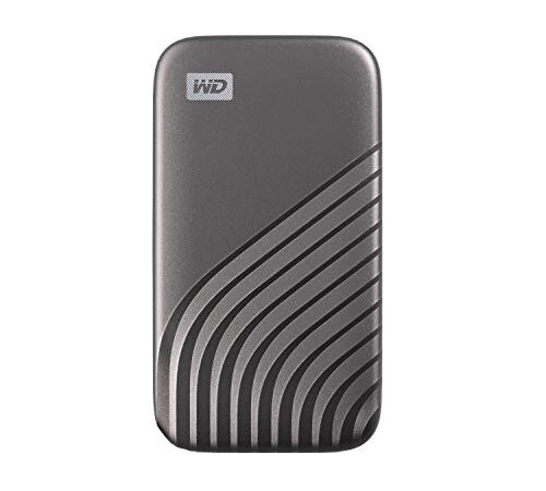WD My Passport Portable SSD 1TB with NVMe Technology, USB-C, Read Speeds of up to 1050MB/s & Write Speeds of up to 1000MB/s. Works with PC, Xbox, PlayStation - Space Grey
